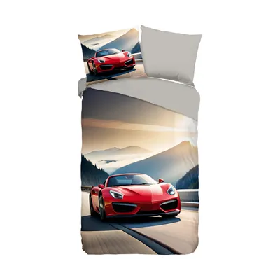 Muller Textiel Kinderbettbezug – Cabrio – 140 x 220 cm – Multi
