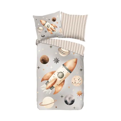Good Morning Kinderbettbezug - Rocket Explorer - 140x220 cm