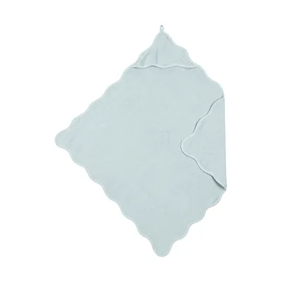 Meyco Baby Wavy Badecape - 80 x 80 cm - Frottee - Grey Blue