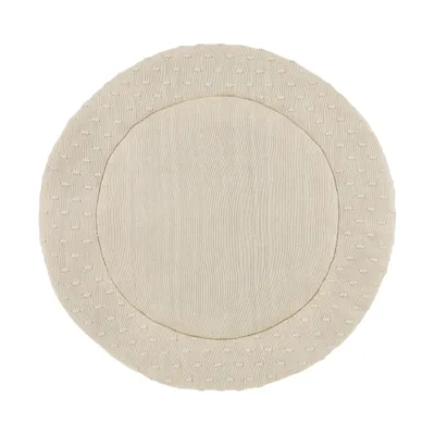 Meyco Baby Laufstallteppich - Knots - Rund ⌀95 cm - Soft Sand
