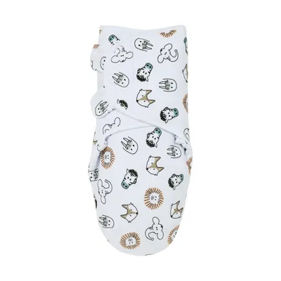 Meyco Baby SwaddleMeyco Pucktuch Gefüttert - Animal Multicolour - 0-3 Monate