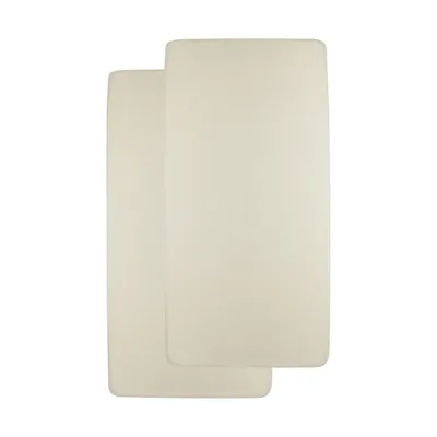 Meyco Baby Uni Spannbettlaken Babybett - 2 Stück - 60 x 120 cm - Jersey