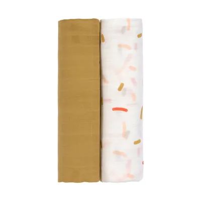 Lässig Heavenly Soft Swaddle XL (2 Stück) - Little Mateys - Spicy Orange