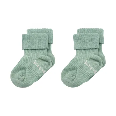 Kipkep Blijf-Sokjes - 2 stuks - 0-6 Mnd - Pale Green