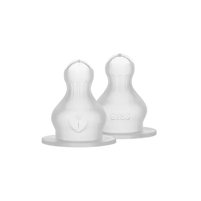 BIBS Flaschensauger Rund - Slow Flow - 2er - Pack - Silicone