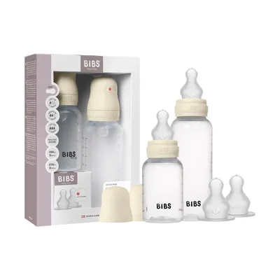 Bibs Grow and Flow Flessenset - 150 ml/270 ml - Silicone - Ivory