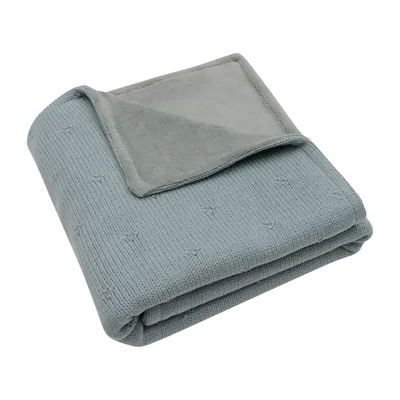 Jollein Cosy Knit Babydecke - 75x100 cm - Sea Green/Velvet