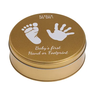 BamBam Hand- en Voetafdruk Set - 15 cm - Goud