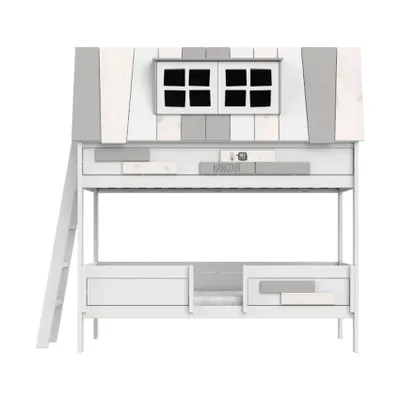 LIFETIME Kidsrooms Stapelbed My Hangout - Luxe Lattenbodem - Wit Gelakt