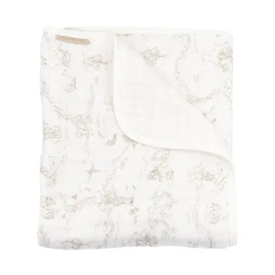 Bamboom Wiegen-Decke Nuvola - Boomy's world Oyster grey - 140x110 cm