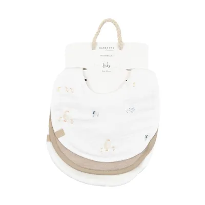 Bamboom Slabbetjes met drukknoop - 3 stuks