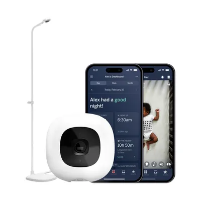 Nanit Pro Camera Babyphone + Floor Stand - Premium Babyphone mit App