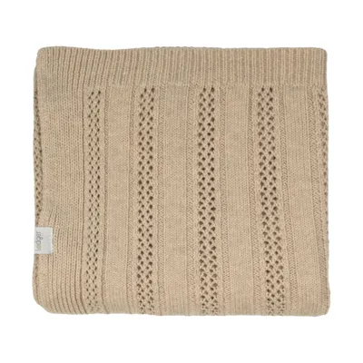 Lodger Gebreide Babydeken Pointelle Merino - 80 x 100 cm