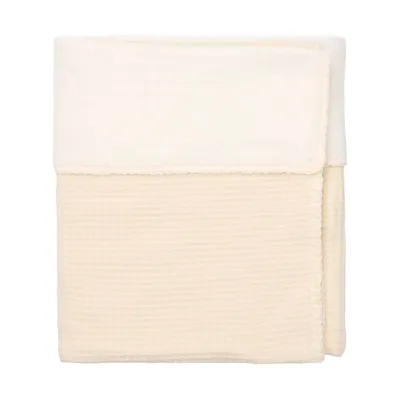 Koeka Malaga Babydecke - 100 x 75 - Cotton Fleece - Warm White
