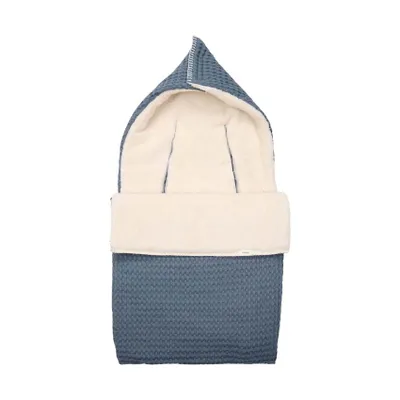 Koeka Oslo Fußsack Autositz - Waffel/Teddy - Bluestone