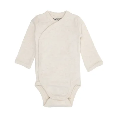 Lodger Babybody Langarm - Melange - Birch