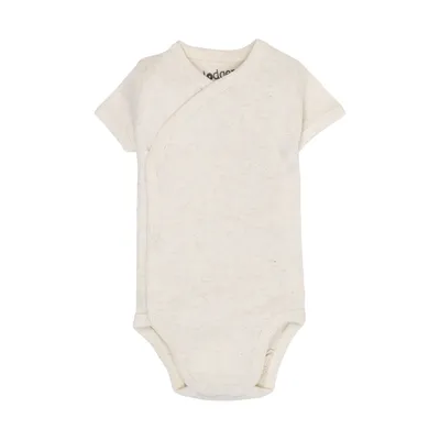 Lodger Babybody Kurzarm - Melange - Birch