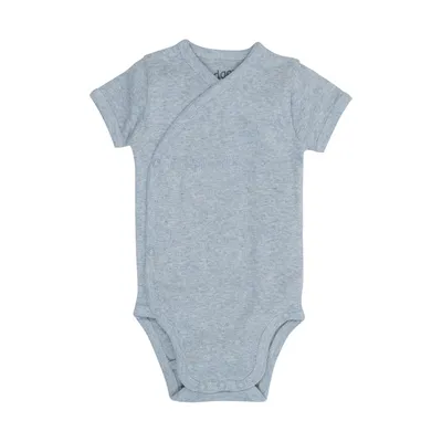 Lodger Babybody Kurzarm - Melange - Blue Fogg