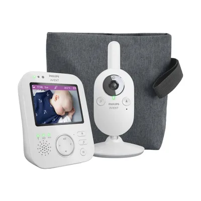 Philips Avent Video-Babyphone – Premium SCD892/26 -Slate Grey - Mit Reisetasche