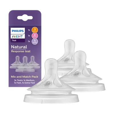 Philips Avent Natural Response Sauger – Mix & Match – 3 Stück – Flow 3/4/5