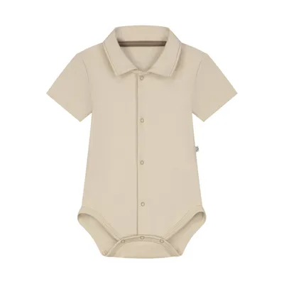 Mats & Merthe Lasse Romper met Korte Mouw - Buttermilk