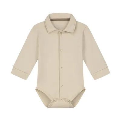 Mats & Merthe Lasse Babybody Langarm - Taupe