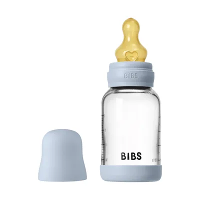 BIBS Flasche - Slow Flow - 120 ml - Glas/Latex