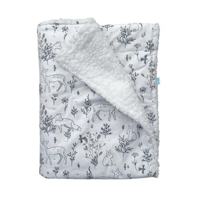 Bink Bedding Babydecke Doppelseitig 75 x 100 cm - Bas / Sherpa Offwhite