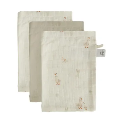 Bébé-Jou Dear Goose Hydrofiel Washandjes - 3 Stuks
