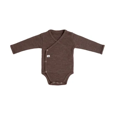 Baby's Only Romper Lange Mouw - Merino Fine Meadow - Taupe