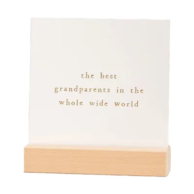Ikpakjein Houten Houder - Goudfolie - The Best Grandparents In The Wholewide World