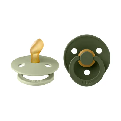 BiBs Schnuller Anatomisch – 6–18 Monate – 2 Stück – - Sage / Hunter Green