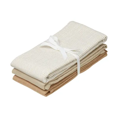 Cam Cam Copenhagen Classic Stripes Camel/Latte/Camel Hydrophile Windel – 3 Stück