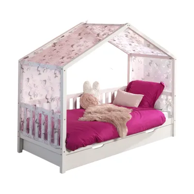 Vipack Bedgordijn - Vlindermotief - Voor Dallas Huisbed