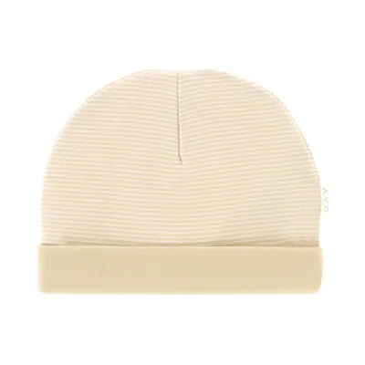 DAY Mutsje Gestreept - Cappucino - 0-6 Mnd