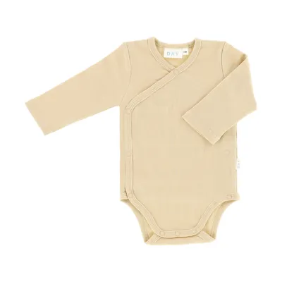 DAY Overslagromper Lange Mouw Rib - Cappuccino