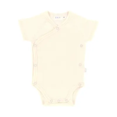 DAY Wickelbody Kurzarm Rib - Cream