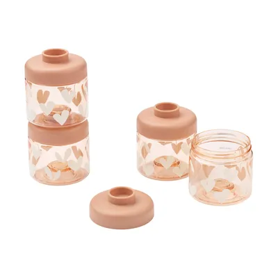 Liewood Dominique Baby Food Tritan Boxes 100 ml 4‑Pack – Sweethearts / Pale Tuscany