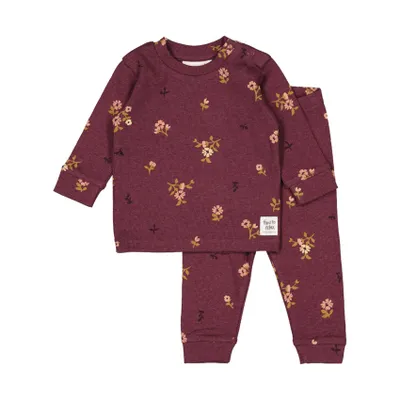 Feetje Bonnie Bouquet Pyjama - Wine Melange