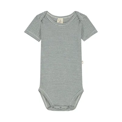 Gray Label Romper - Maat 0-3 Mnd - Blue Grey/Cream