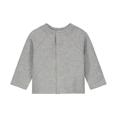 Gray Label Baby Raglan Cardigan GOTS - Grey Melange - 0‑3M