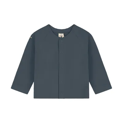 Gray Label Baby Raglan Cardigan GOTS -  Blue Grey - 0‑3M