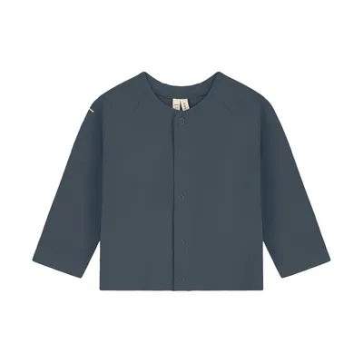 Gray Label Baby Raglan Cardigan GOTS -  Blue Grey - Newborn