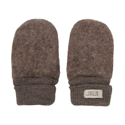 HUTTEliHUT Wantjes - Maat 50/56 - Wool - Brown Melange