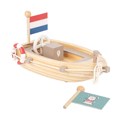 Babiem Houten Trekfiguur Boot 