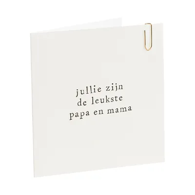 Ikpakjein Kaart - Jullie Zijn De Leukste Papa En Mama