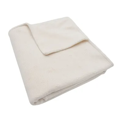 Jollein Cosy Knit Babydecke - 75x100 cm - Ivory/Velvet