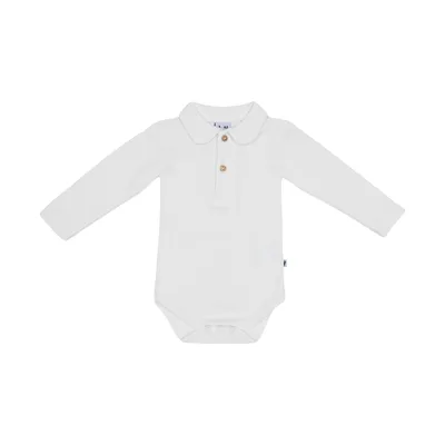 Klein Baby Polo Romper Rib - Natural White