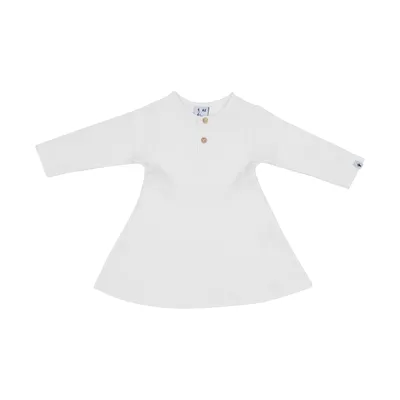 Klein Baby Kleid Ripp - Natural White