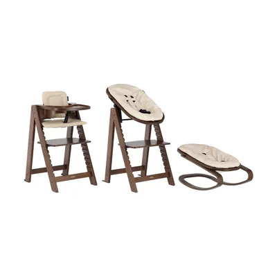 Kidsmill Up! Hochstuhl Buche Walnuss – Komplettset - 0 Mnd+ / 6 Mnd+